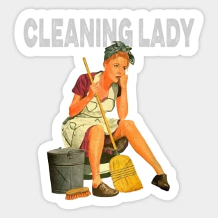 Vintage Cleaning Lady Sticker